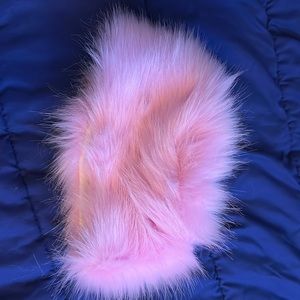 Pink Furry Headband/Cap . OS